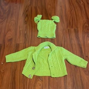 Girls 2T sweater/hat combo